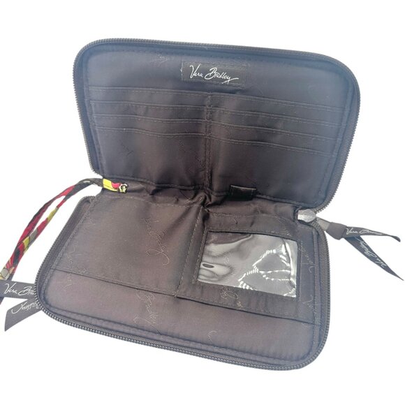 Vera Bradley Wristlet Wallet In Puccini Pattern Zip Closure Card Slots 8" X 5" - Picture 4 of 9